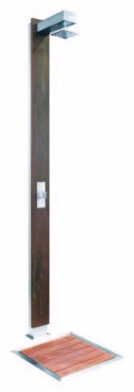 Douche solaire haut de gamme Astral Pool Pluvium en bois IPE et inox