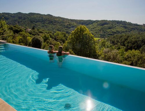 Piscine à débordement avec vue panoramique